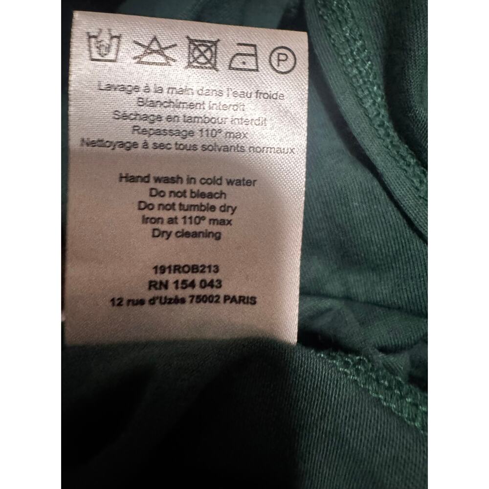 Sezane Lucille Dress, forest green, size M, 100% organic cotton, retailed $145 - Picture 6 of 7